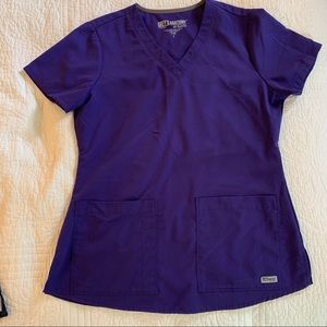 Purple Greys Anatomy Scrub Top.